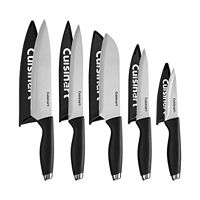 10-Pieces Cuisinart Cutlery Set with Stainless Steel End Caps & Blade Guards