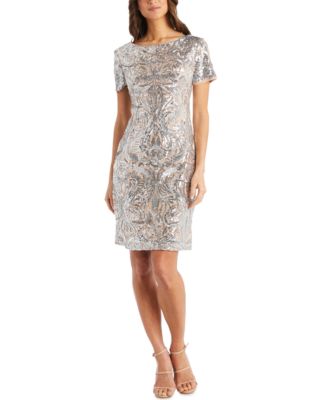 silver sheath dress