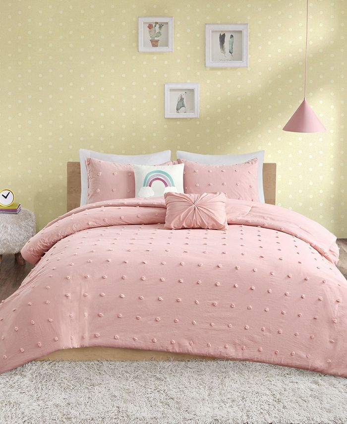 Urban Habitat Callie Twin/Twin XL 4 Piece Cotton Jacquard Pom Pom