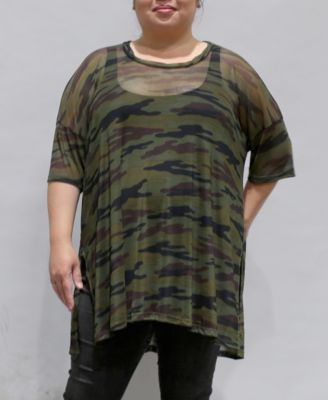 plus size camo shirt