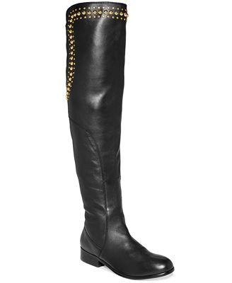 Betsey Johnson Shanah Over-The-Knee Studded Boots - Shoes - Macy's