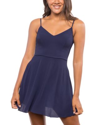 v neck skater dress