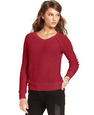 Sanctuary Sweater, Long-Sleeve Scoop-Neck Boucle - Sweaters - Women ...