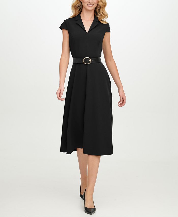 calvin klein floral pleated crepe gown
