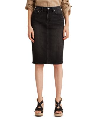 ralph lauren denim skirt macy's