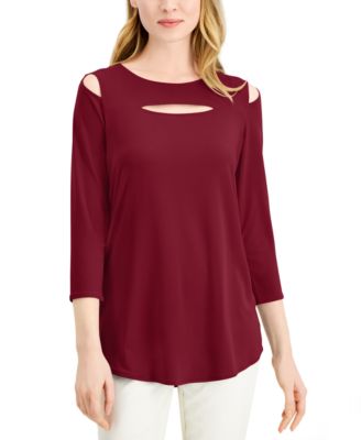 alfani cold shoulder tops