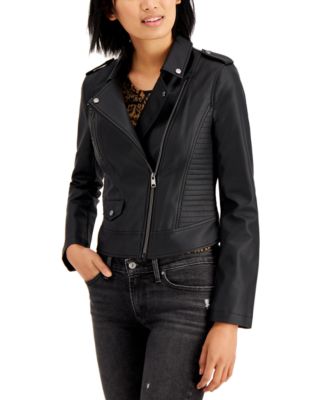 macys leather moto jacket