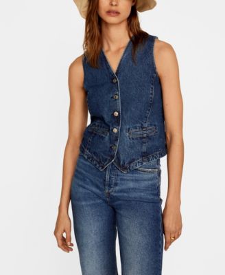 macy's denim vest