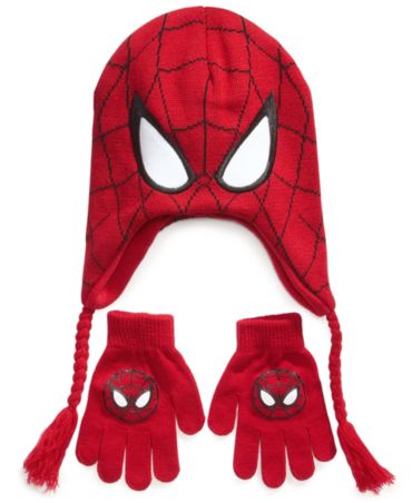 Spider-Man Kids Set, Boys or Little Boys Hat and Gloves - Kids - Macy's