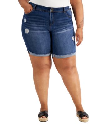 plus size bermuda jean shorts