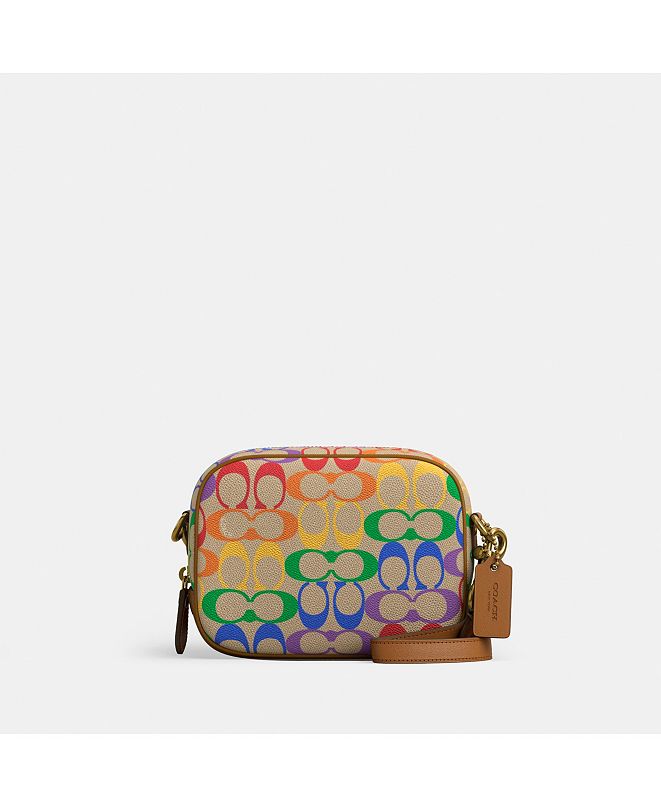 COACH Camera Bag 16 In Rainbow Signature Canvas & Reviews Women Macy's