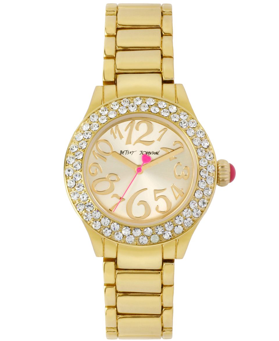 Betsey Johnson Watch, Womens Gold Tone Stainless Steel Bracelet 40mm BJ00004 16   Watches   Jewelry & Watches