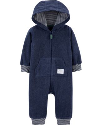 hooded fleece jumpsuit baby