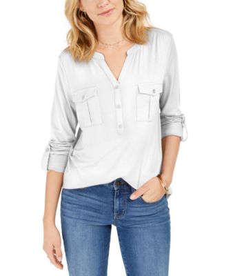 macy's style & co plus size tops