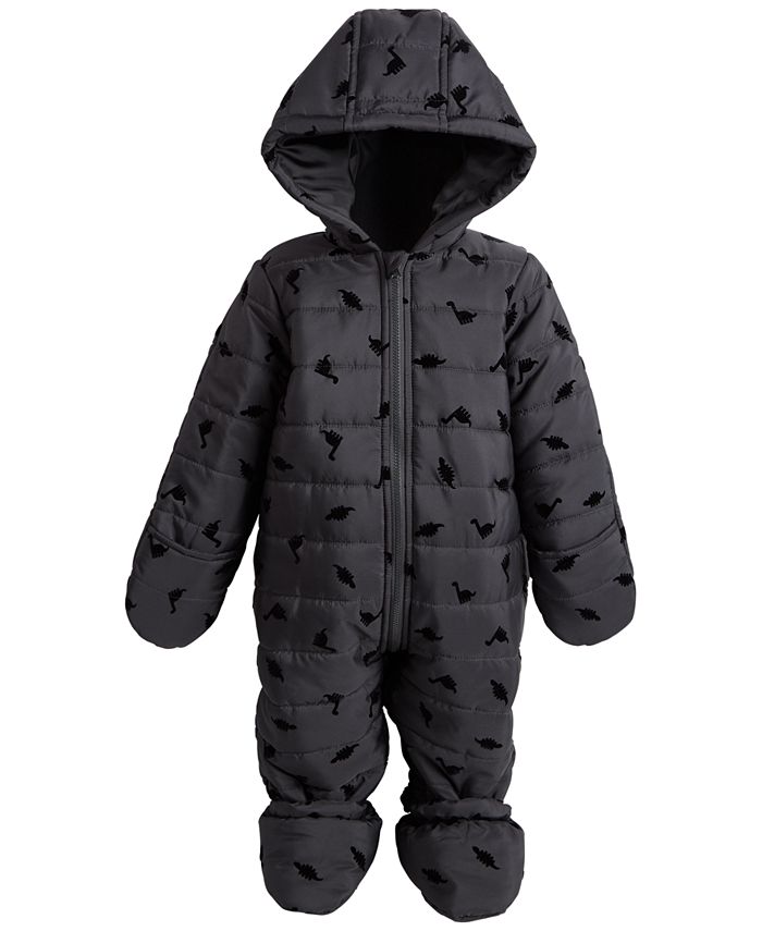 First Impressions Baby Boys Flocked Snowsuit, Created for Macy's