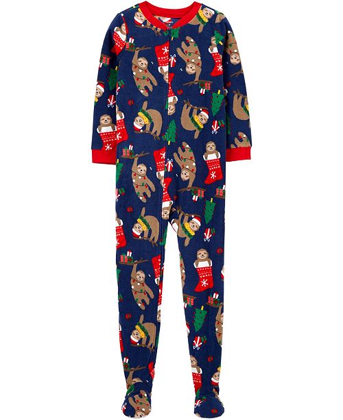 Carter S Big Boy1 Piece Christmas Fleece Footie Pjs Reviews Pajamas Kids Macy S