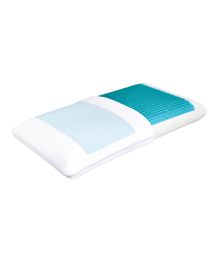 Comfort Revolution Cool Comfort Hydraluxe King Pillow, Gel & Custom Contour Open Cell Memory ...