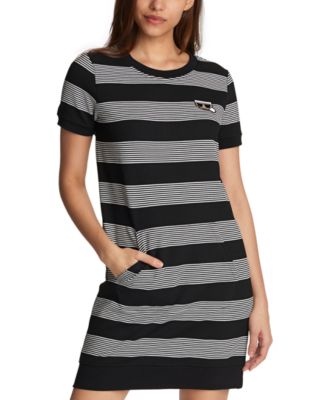 striped tee shirt dress