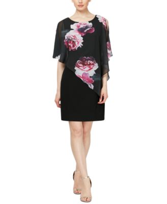 dress with floral overlay