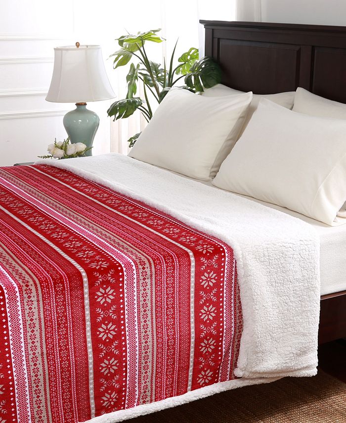 Berkshire Fair Isle Print Sherpa Full/Queen Blanket & Reviews