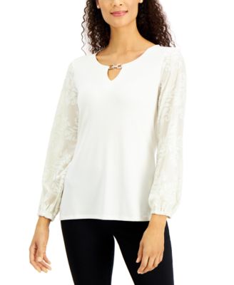 macys velvet tops