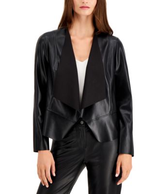 plus size vegan leather jacket