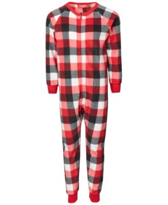buffalo check one piece pajamas