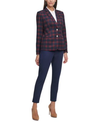 tommy hilfiger plaid blazer