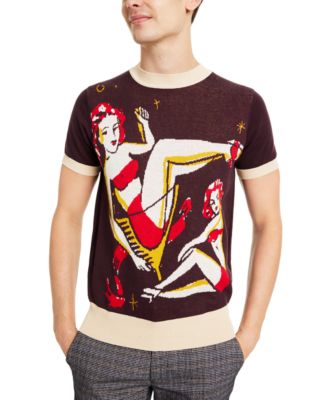 mens short sleeve sweater shirt