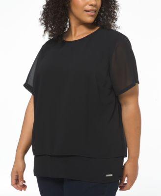 michael kors plus size tops macy's