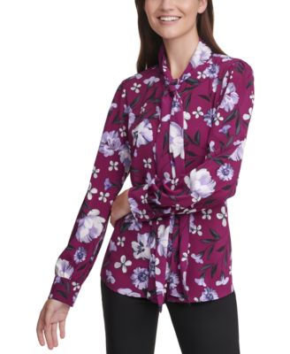 calvin klein floral blouse