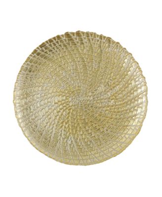 Сервисная тарелка/зарядное устройство Vietri Rufolo Glass Gold Crocodile