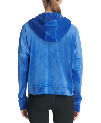 DKNY PERFORMANCE Sweatshirt met korte ritssluiting, model 'TECH VELOUR