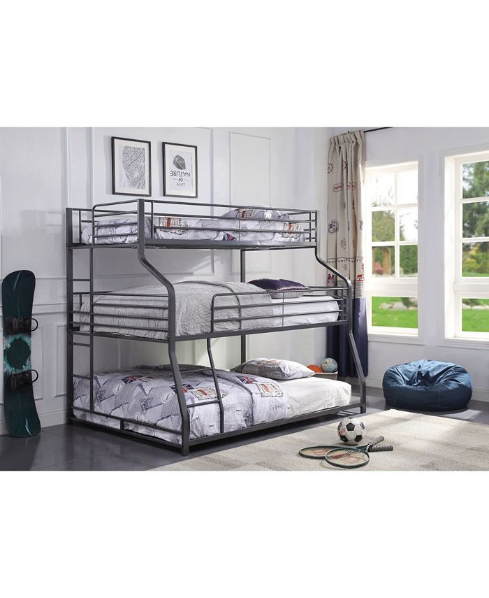 Acme Furniture Caius Ii Triple Bunk Bed Twin Full Queen Reviews Furniture Macy S