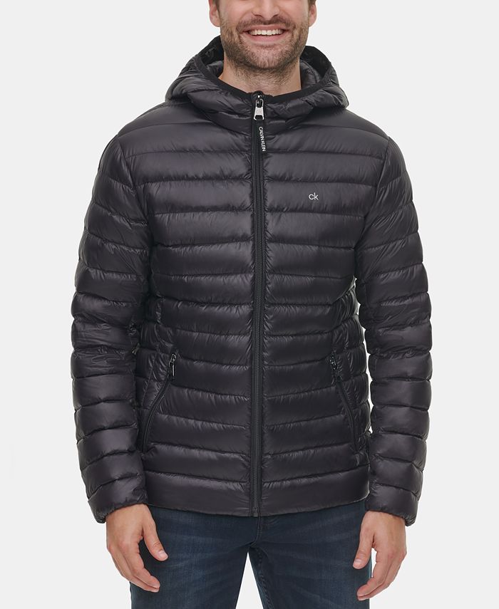 Calvin Klein Men's Packable Down Hooded Puffer Jacket, Created for Macy