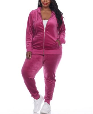 pink tracksuit plus size