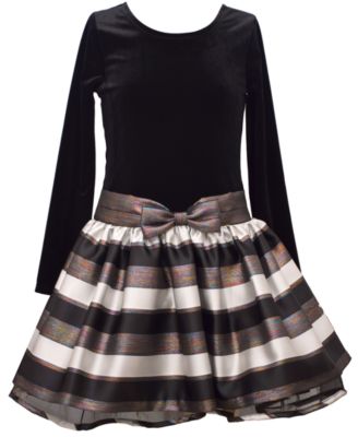 bonnie jean long sleeve drop waist dress