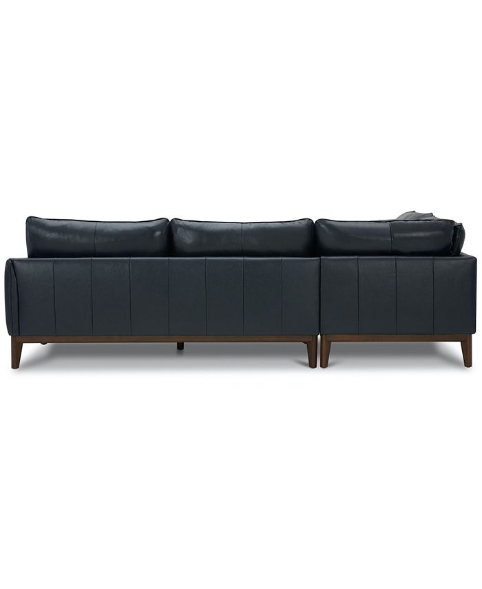 Furniture Jollene Leather 2Pc. Sectional with Chaise, Created for Macy