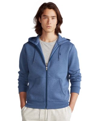 double knit full zip hoodie polo