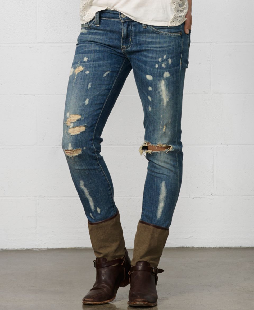 Denim & Supply Ralph Lauren Distressed Skinny Jeans, Norcliffe Shredded Wash   Jeans   Women