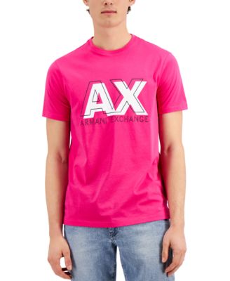 armani exchange pink t shirt