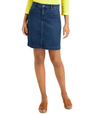 macys jean skirts