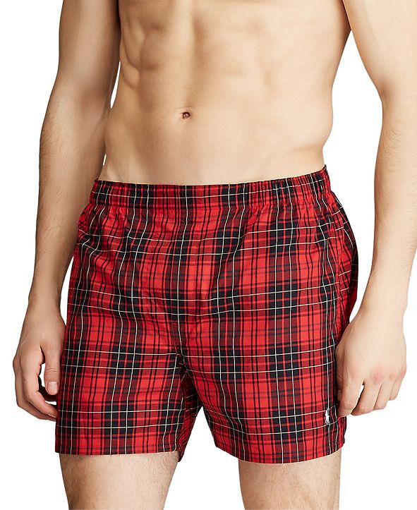 Polo Ralph Lauren Men's Classic 3-Pack Woven Boxer & Reviews ...
