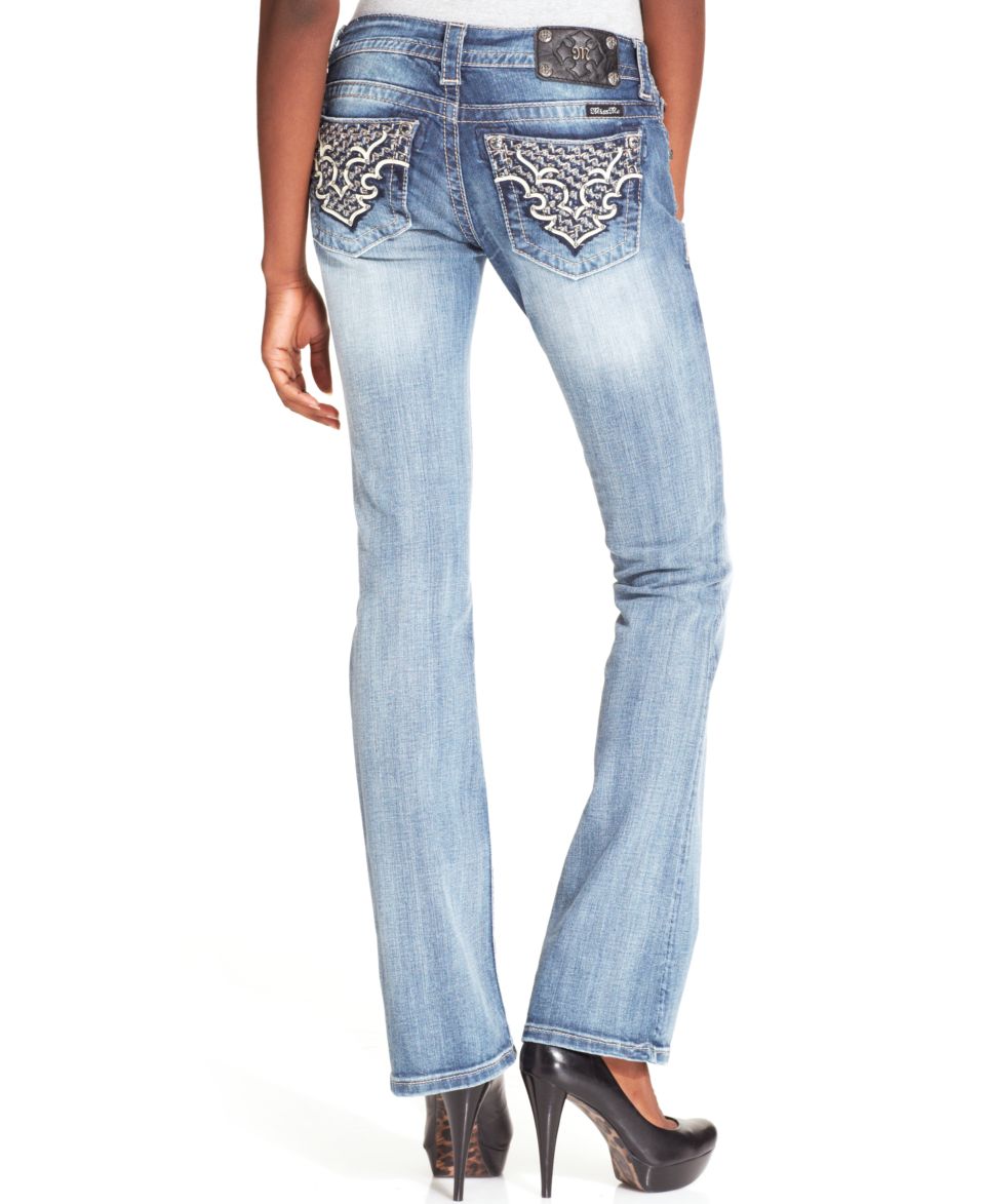 Miss Me Jeans, Bootcut Light Wash Rhinestone   Jeans   Women