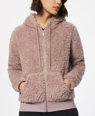 faux fur hoodie women's