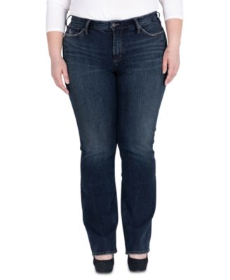 plus size silver jeans