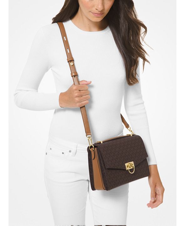 Michael Kors Hendrix Medium Signature Messenger Bag & Reviews