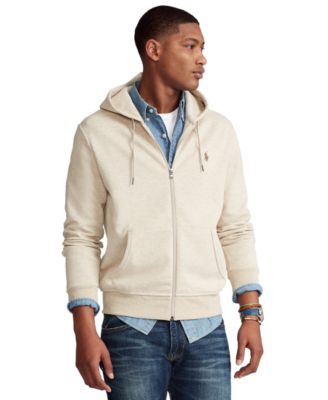 double knit full zip hoodie polo