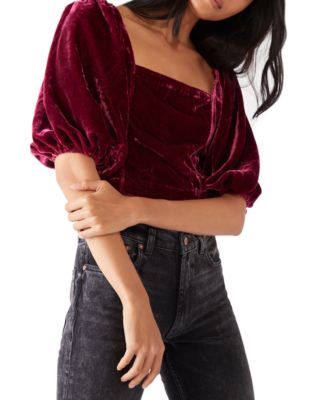 macys velvet tops