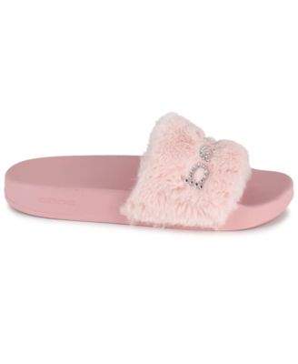 bebe fuzzy slides
